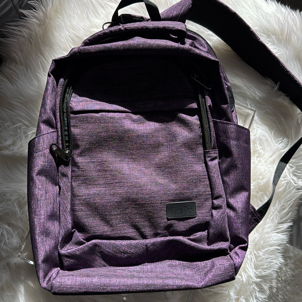 MarsBro tech backpack in purple in new like condition